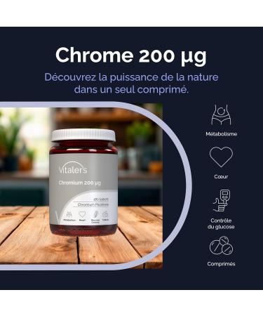Vitaler's Chrome 200 g - 180 Comprim s V g talien 6 mois de Suppl mentation Sans Conservateur Composition Pure - Buy Online on GoSupps.com