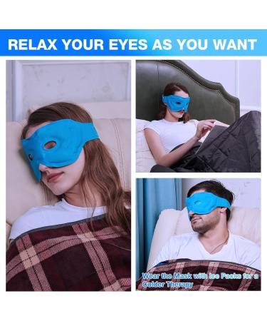 Dukuseek Reusable Gel Cooling Eye Mask for Puffy Eyes | Hot Cold Therapy for Migraine Headache, Dark Circles, Dry Eyes | Sinus Pain Relief | Ice Eye Mask - Buy Online on GoSupps.com