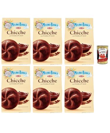 Italian Gourmet E.R. Italian Gourmet Chicche Cocoa Pastry with Creamy Cocoa Filling - Soft Italian Cakes Without Palm Oil - Sweet Breakfast Pastry & Coffee Snack - 6 x 200g