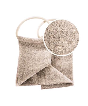 Loelle Hemp Peeling Glove & Strap | Full Body Exfoliating Glove & Back Scrubber for Men | Reusable Dead Skin Remover | Eco-Friendly Hemp Linen & Cotton - Buy Online on GoSupps.com