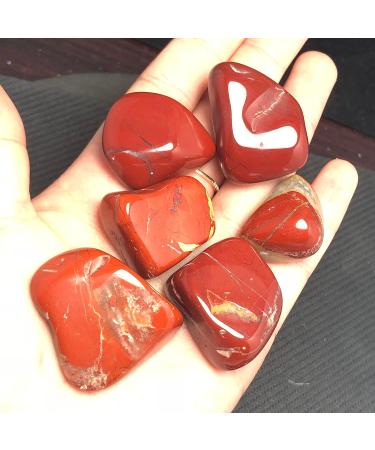 Natural Crystal Rough 6pcs Natural Red Jade Tumbled Stones Carnelian Crystal Raw Stone Polished Stone Home Decoration As Gift Can be Used for Home Office Decoration - Buy Online on GoSupps.com