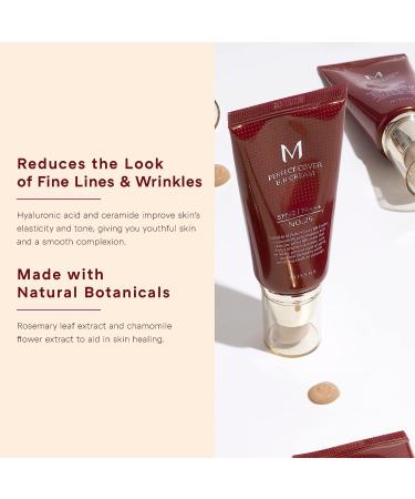 MISSHA M Perfect Cover BB Cream SPF 42 PA+++ 50ml - Conceals Blemishes, Dark Circles, UV Protection (#13 Bright Beige) - Buy Online on GoSupps.com