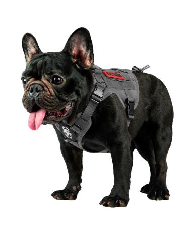 Oneigris dog harnesses fire Watcher Tactical dishes moll safety dishes service dog dog vest with 1 handles and 2 no-pull D-ring 1000d nylon (xxs gray) XXS gray - Buy Online on GoSupps.com