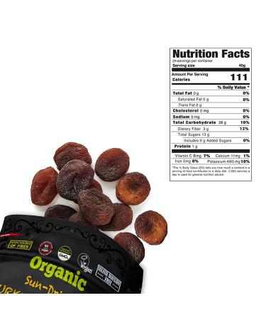 Organic Turkish Apricots Sulfur-Free - Bulk 2.1lbs (34oz) - Kosher & Non-GMO Sun-Dried Fruits - Buy Online on GoSupps.com