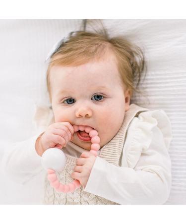 Ryan and Rose Cutie Teether Rattle - Pink | Silicone Teething Toy - Buy Online on GoSupps.com