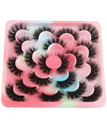 Wiwoseo 3D Faux Mink False Eyelashes - Dramatic Fluffy 20MM Long - 10 Pairs - Buy Online on GoSupps.com