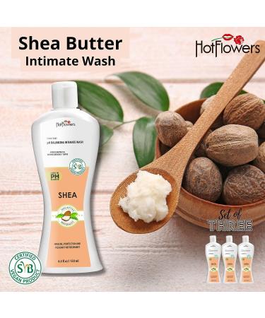 HOT FLOWERS Shea Butter Feminine Wash - pH Balanced for Intimate Care - Gynecologist Tested - 4.4 oz - Buy Online on GoSupps.com