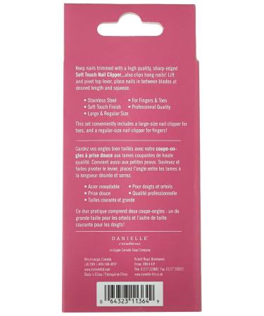 Buy Danielle Creations Soft Touch Stainless Steel Duo Nail Clippers Set - Pink | International Shipping Available - Buy Online on GoSupps.com