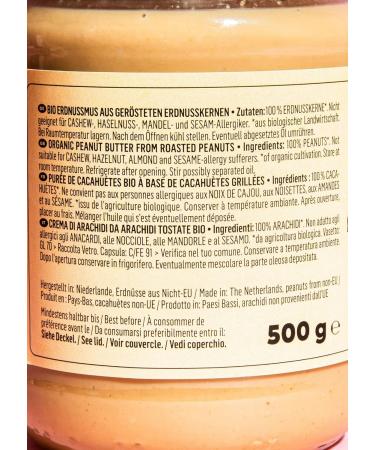 KoRo - Organic Peanut Puree 500g 100% Organic and Natural Vegan No Additives Rich in Protein The Natural Alternative to - Buy Online on GoSupps.com