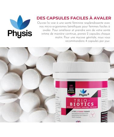 Physis Orale Femme | 180 Cachets | Traitement Muguet Cystite UTI &Vaginite Bact rienne | Bact ries Utiles | 3in1 Flore Intestinale Saine R duit Gonflements & Contr le les Levures 180 unit (Lot de 1) - Buy Online on GoSupps.com