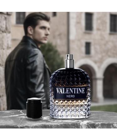 Valentine Nero for Men - Woody Aromatic Fragrance with Floral and Mineral Notes - Masculine Scent - 100ml - Buy Online on GoSupps.com