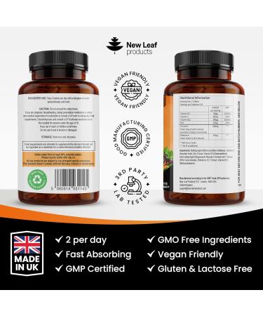 Vitamin D Tablets - Immune Booster Complex - Enriched with Immune System Vitamins C D B12 Zinc Turmeric & Elderberry - Immune Support Made in The UK Immunity Booster by New Leaf 120 Tablets - Buy Online on GoSupps.com