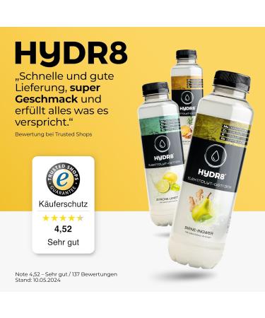 HyDR8 Sugar-Free Electrolyte Drink - Refreshing Pear Flavor - 5 Essential Electrolytes with Magnesium - 12x500ml Pack for Sports & Celebrations - Buy Online on GoSupps.com