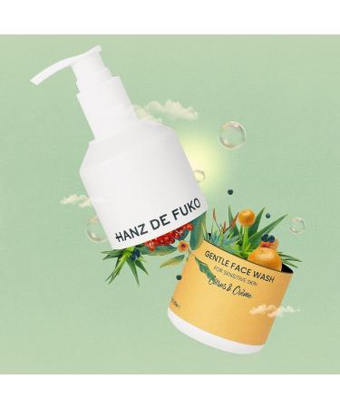 Hanz de Fuko Citrus & Creme Gentle Face Wash - 8 oz Premium Facial Cleanser for Sensitive Skin - Hypoallergenic, Sulfate & Paraben Free - Buy Online on GoSupps.com