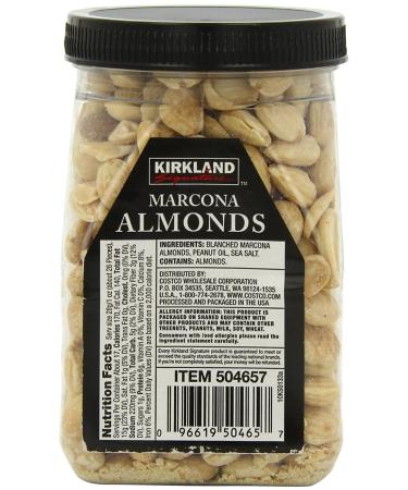 Kirkland Marcona Almonds Roasted & Seasoned with Sea Salt 17.63 oz - Premium Quality Snack - Buy Online on GoSupps.com