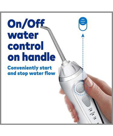 Waterpik Cordless Advanced Water Flosser - ADA Accepted, Rechargeable & Portable - White WP-560 - Buy Online on GoSupps.com
