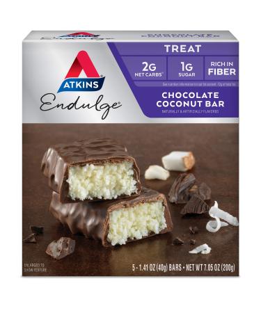 Atkins Endulge Bar, Chocolate Coconut Bar, Keto Friendly, 5-pk - Buy Online on GoSupps.com