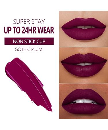 Gothic Plum Long-Lasting Matte Liquid Lipstick - Waterproof & Cruelty-Free - Buy Online on GoSupps.com