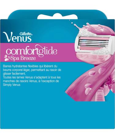 Venus Comfortglide Olaz Spa Breeze Women's Razor Blades No Need for Shaving Cream Pack of 4 Official  - Buy Online on GoSupps.com
