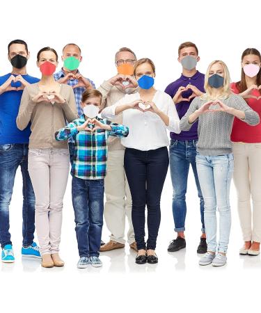 100 PCS Adult Multicolored KF94 Face Masks with Nose Clip - 4-Ply Breathable Disposable Mouth Masks - Adjustable Earloop - 10 Color Variety - Pack of 100 - Buy Online on GoSupps.com