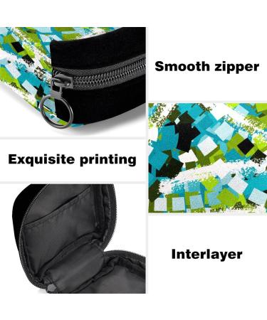GIAPB Period Bag - Blue Plaid Art Color Print | Sanitary Napkin Storage & Makeup Pouch - Buy Online on GoSupps.com