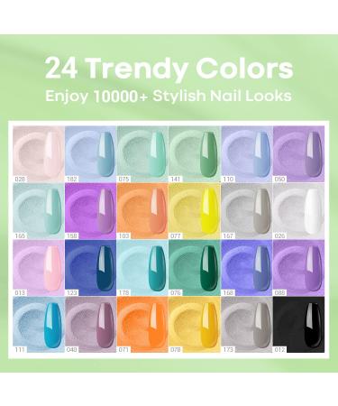 Modelones 24 Colors Acrylic Nail Powder Set - Summer Series for 3D Carving & Nail Extension - French Nail Gift for Women - Buy Online on GoSupps.com