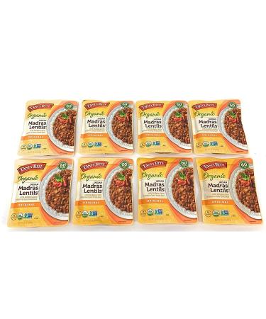 Organic Indian Madras Lentils 10 Oz - Pack of 8 | Tasty Bite - Buy Online on GoSupps.com