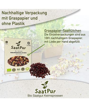 Buy SaatPur ORGANIC Sprouts Set - 5 Varieties Anti-Stress Mix: Mungo Lunja Lentils Fennel & Buckwheat - International Shipping Available - Buy Online on GoSupps.com