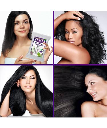 Zenia Indigo Powder Hair & Beard Dye Color - 200g (7oz) | Natural Black Hair Dye | 100% Pure, No Preservatives | 7.05oz (Pack of 1) - Buy Online on GoSupps.com