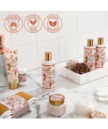 Vanilla Coconut Bath and Body Gift Set - 13pc Spa Gift Basket for Women and Men | Perfect Birthday Gifts for Mom - Buy Online on GoSupps.com