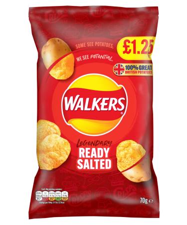 Walkers Ready Salted Crisps 15 x 70g PMP