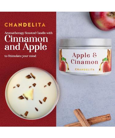 Chandelita Cinnamon Apple Fragrance Candle | Mind Stimulating Concentration Boost & Natural Aphrodisiac - Shop Internationally - Buy Online on GoSupps.com