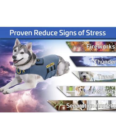 Cozy Vest 3-in-1 Dog Anxiety Vest Music & Aromatherapy Coat Relaxing Sound & Essential Oil Scent Canine Stress Relief Fireworks Thunder Separation Shirt Jacket Thunderstorm (Gray XL 65-110 Lbs ) XL 65-110 Lbs Gray - Buy Online on GoSupps.com