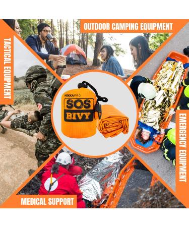 MEKKAPRO SOS Emergency Thermal Bivy Sleeping Bag with Whistle | Survival Bivvy Sack & Mylar Blanket - Buy Online on GoSupps.com