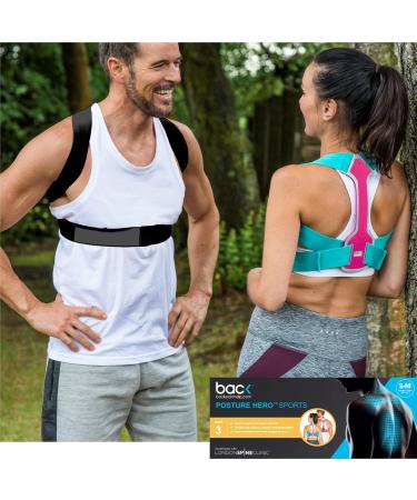 BACK Posture Hero - Adjustable Posture Corrector for Men & Women | Award-Winning Support | Fits 32-36 Inches (Pink/Turquoise S/M - Buy Online on GoSupps.com