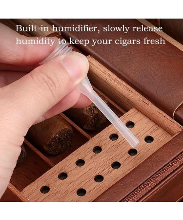 Cigar Boxs Humidors Travel Cigar Humidor Case with Humidifier Portable Cigar Humidor for 4-6 Cigars Cigar Box Men 6 Cigars a - Buy Online on GoSupps.com