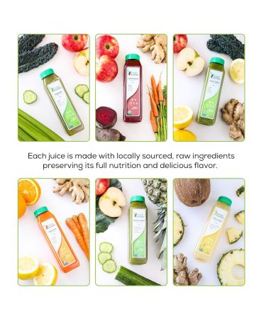 RAW Fountain 3 Day Juice Cleanse Certified USDA Organic All Natural Raw Detox Cleanse Juicing for Body Reset Cold Pressed Juice Fast 18 Bottles 12oz 3 Ginger Shots 3 Day Cleanse - Buy Online on GoSupps.com