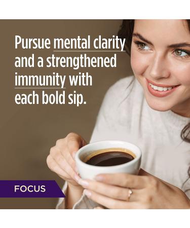 VitaCup Focus Ground Mushroom Coffee 10 Oz - Boost Focus & Immunity with Lions Mane, Chaga, B Vitamins, D3 - Medium Dark Roast 100% Arabica Specialty Coffee Grounds - Memory & Clarity Blend - Buy Online on GoSupps.com