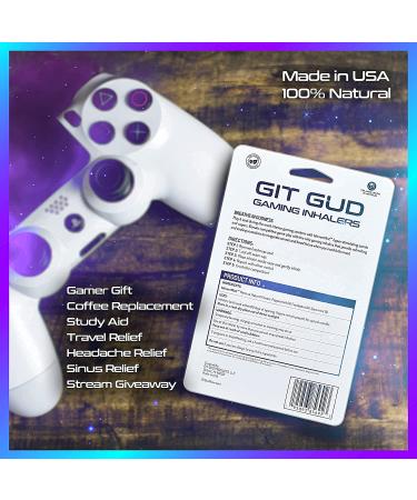 GIT GUD Gaming Vapor Inhaler 4 Pack - Energy & Focus Amplifier for Esports Athletes | Stimulating Aromatherapy Scent | Portable Pre-Workout Performance Boost - Buy Online on GoSupps.com