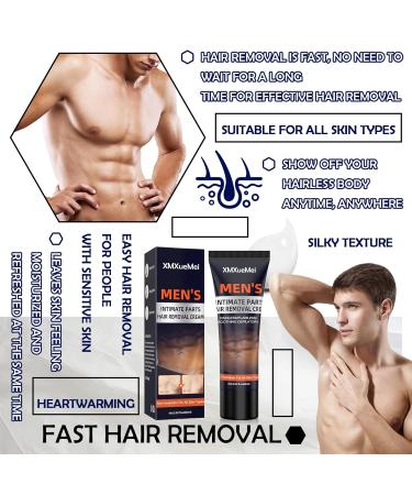 Buy Painless Hair Removal Cream for Men | Fast & Effective Depilatory Cream for All Skin Types - Underarm Legs Chest Back & Arms - Buy Online on GoSupps.com