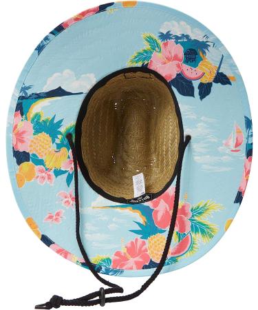 Billabong Men's Classic Blue Straw Lifeguard Hat - One Size | Printed Design - Buy Online on GoSupps.com