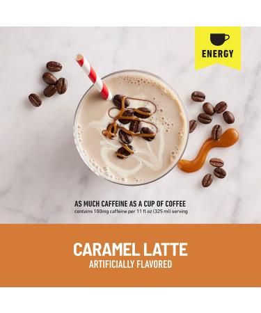 SlimFast Advanced Energy Caramel Latte Shake 4ct, 20g Protein, 11 fl oz - Pack of 4 - Buy Online on GoSupps.com