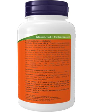 NOW Supplements Cinnamon 600mg Capsules 120 Count - Buy Online on GoSupps.com