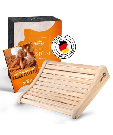 Alpine breath sauna headrest wood 100% natural wood - ergonomic sauna head support wood - noble sauna accessories infrared cabin - comfortable & wide headrest sauna wood for sauna & infrared cabin