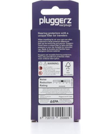 PLUGGERZ Airplane Earplugs | Reduce Ear Pressure & Discomfort | Hypoallergenic Silicone | Comfortable for Long Flights | 100+ Uses & Storage Box Included - Buy Online on GoSupps.com