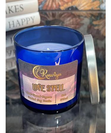 Love Spell Hand-Poured Scented Candle | 8oz | 50-60 Hour Burn | Aromatherapy for Home & Office | Promote Calmness | Blue & Purple - Buy Online on GoSupps.com