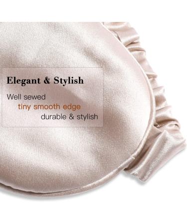 Mulberry Silk Eye Mask Sleep Mask for Women Sleeping Mask for Men Night Blackout Covers Blind Folds Patch Drowsy Blindfold Travel Flight Pure Sleep Masks for Women Champagne - Buy Online on GoSupps.com
