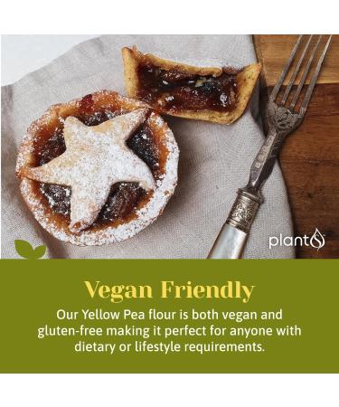 Plant S Yellow Pea Flour 500g - Gluten Free All Purpose Flour for Baking/Cooking - Vegetarian/Vegan - High Protein/Fiber, Low Fat - Buy Online on GoSupps.com