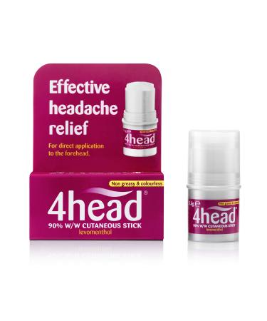 4 Head Levomenthol Stick for Headache Relief 3.6 g 3.6 g (Pack of 1)