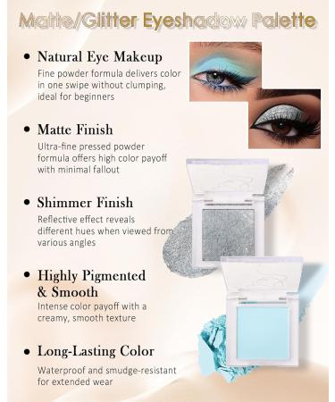  LYSdefeu Glitter Eyeshadow Palette Purple Cream Eyeshadow & Highlighter Waterproof and Durable Fine Texture Metallic Shimmering Eye Makeup Makeup for Women and - Buy Online on GoSupps.com